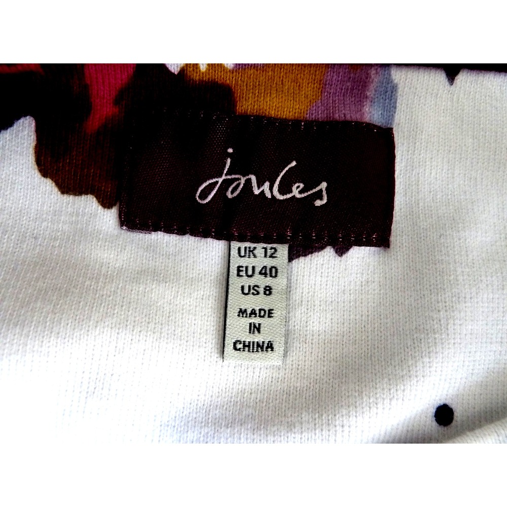 JOULES Sz 8, Med. Long Sleeve Harbour Print Floral Heavy Weight Pull-Over Top - Picture 5 of 6